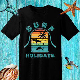 Retro design "Surf Holidays" with surfer and palm T-Shirt