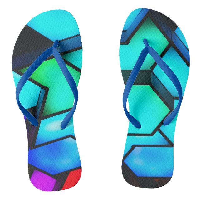 Retro designs - Cubes Thongs (Footbed)