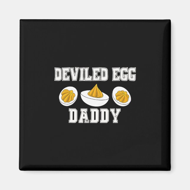 Retro Deviled Egg Daddy Funny Thanksgiving Fathers Magnet (Front)