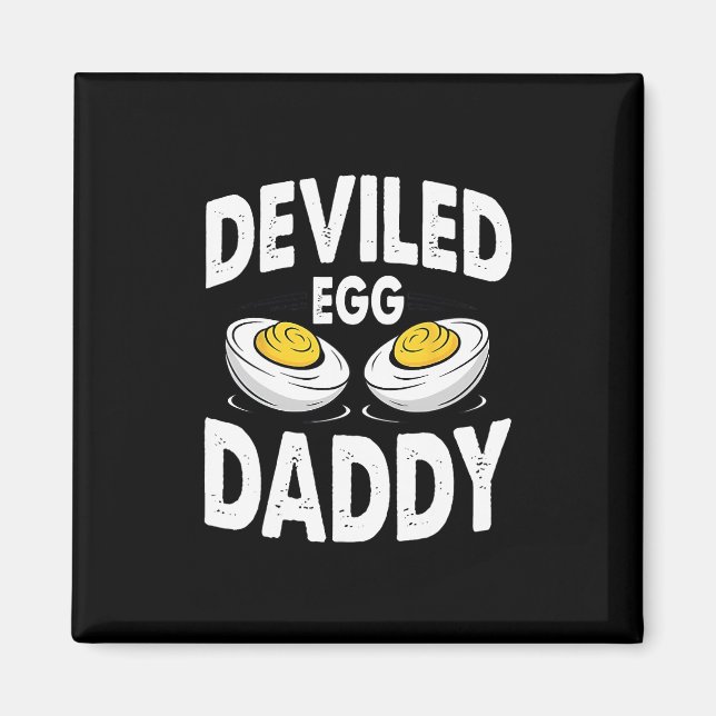 Retro Deviled Egg Daddy Funny Thanksgiving Fathers Magnet (Front)