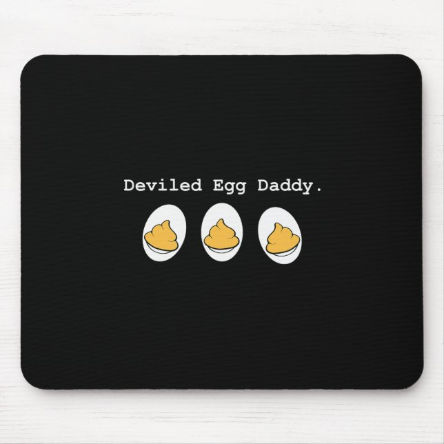 Retro Deviled Egg Daddy Funny Thanksgiving Fathers Mouse Pad (Front)