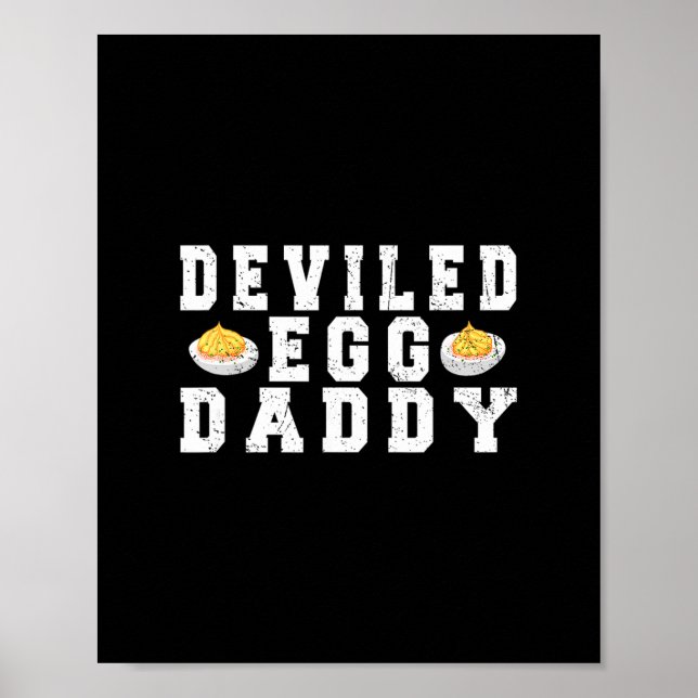 Retro Deviled Egg Daddy Funny Thanksgiving Fathers Poster (Front)