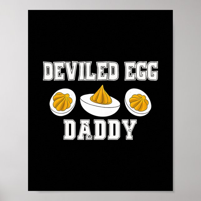 Retro Deviled Egg Daddy Funny Thanksgiving Fathers Poster (Front)