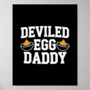 Retro Deviled Egg Daddy Funny Thanksgiving Fathers Poster