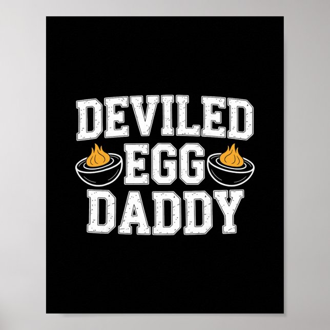 Retro Deviled Egg Daddy Funny Thanksgiving Fathers Poster (Front)