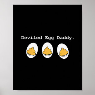Retro Deviled Egg Daddy Funny Thanksgiving Fathers Poster