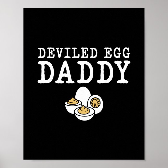 Retro Deviled Egg Daddy Funny Thanksgiving Fathers Poster (Front)