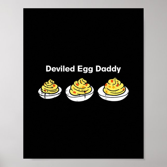 Retro Deviled Egg Daddy Funny Thanksgiving Fathers Poster (Front)
