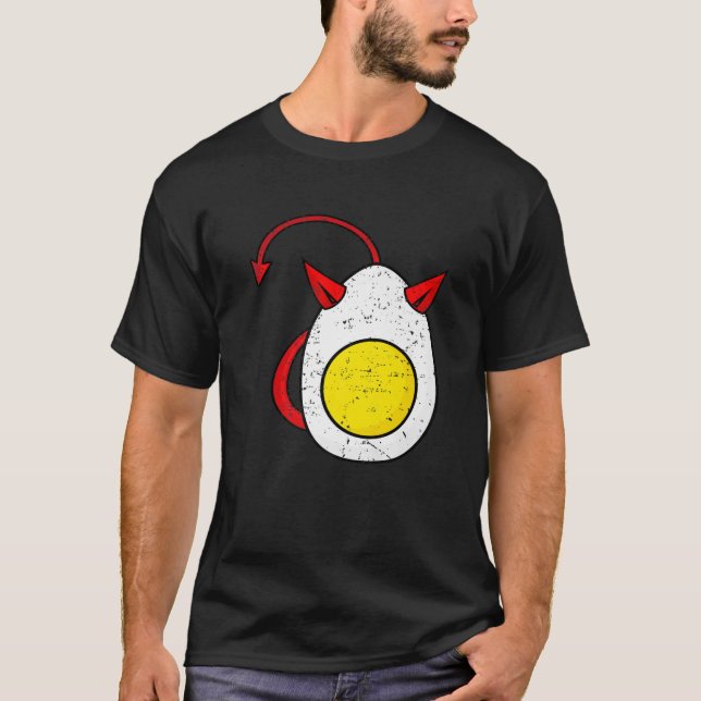 Retro Deviled Egg Funny Halloween Costume Men Wome T-Shirt (Front)