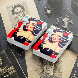 Retro Devilish  Pin-up Playing Cards