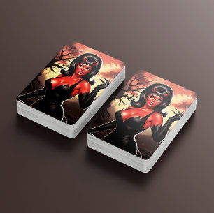 Retro Devilish Pin-up Playing Cards