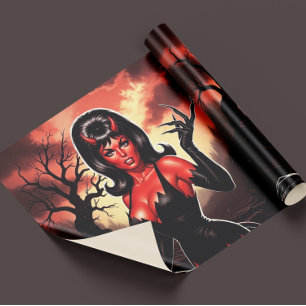 Retro Devilish Pin-up Wrapping Paper