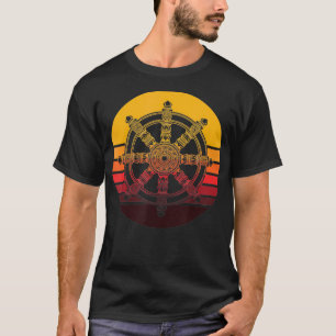 Retro Dharmachakra Hindu Sanskrit Buddhist Dharma  T-Shirt