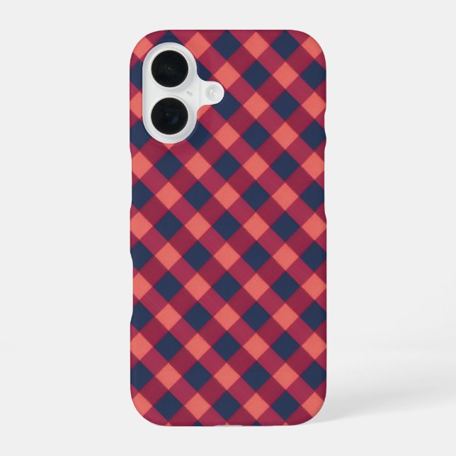 Retro Diagonal Plaid Phone Case (Back)