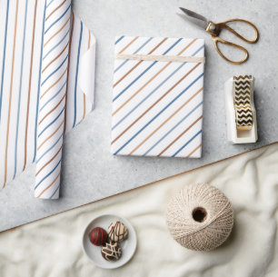 Retro Diagonal Stripe Wrapping Paper