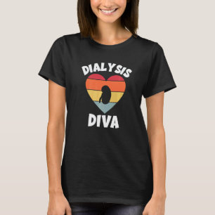 Retro Dialysis Diva Kidney Nurse Rn Matching Dialy T-Shirt