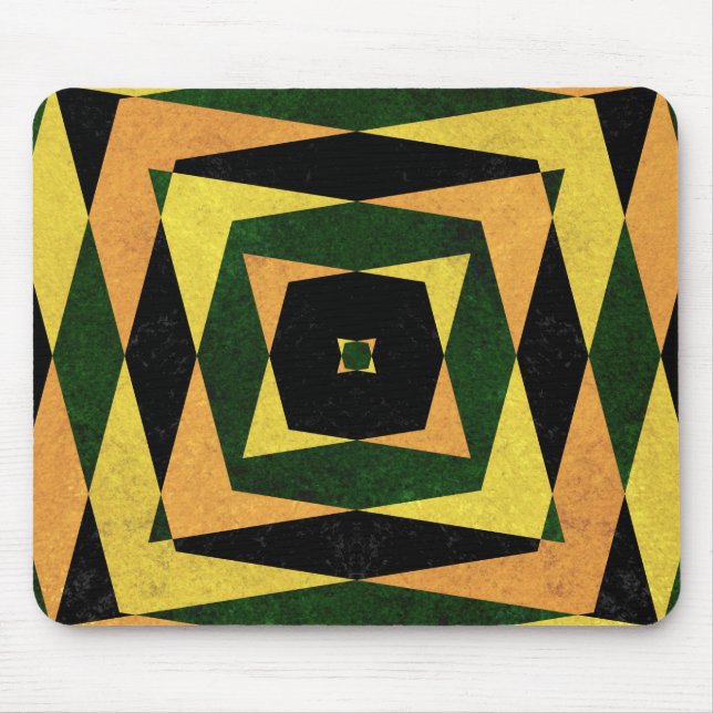 Retro diamond shapes pattern mouse pad (Front)