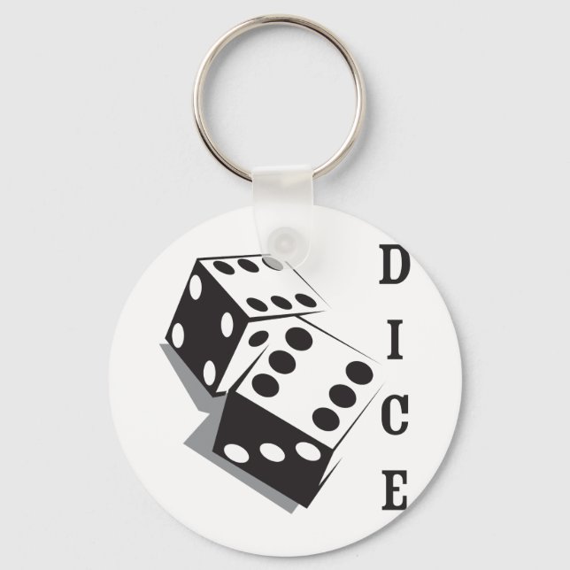 Retro Dice Key Ring (Front)