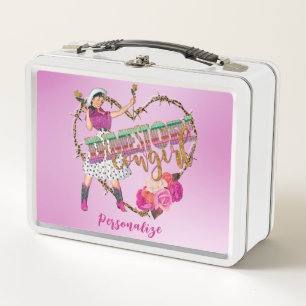 Retro Dimestore Cowgirl Western Personalize Metal Lunch Box