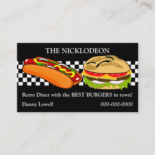 Retro Diner Business Card (Front)