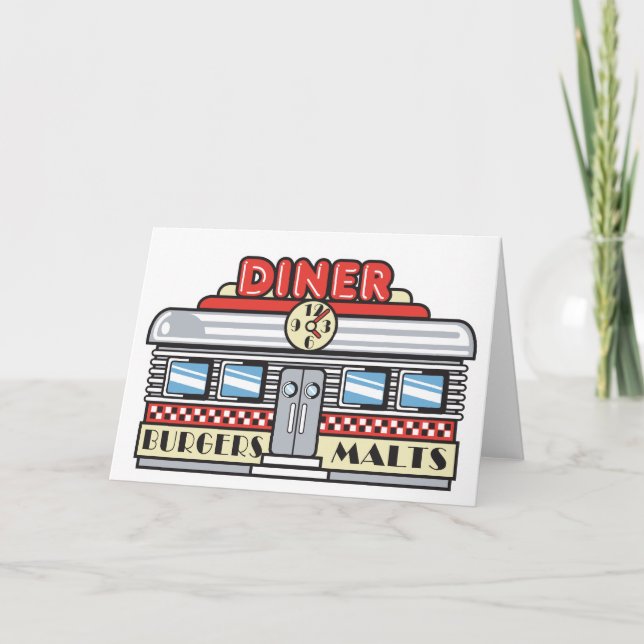 retro diner design card (Front)
