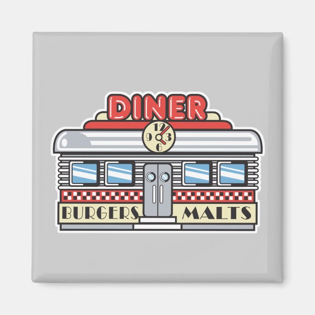 retro diner design magnet (Front)