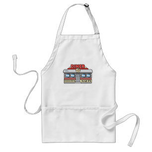 retro diner design standard apron