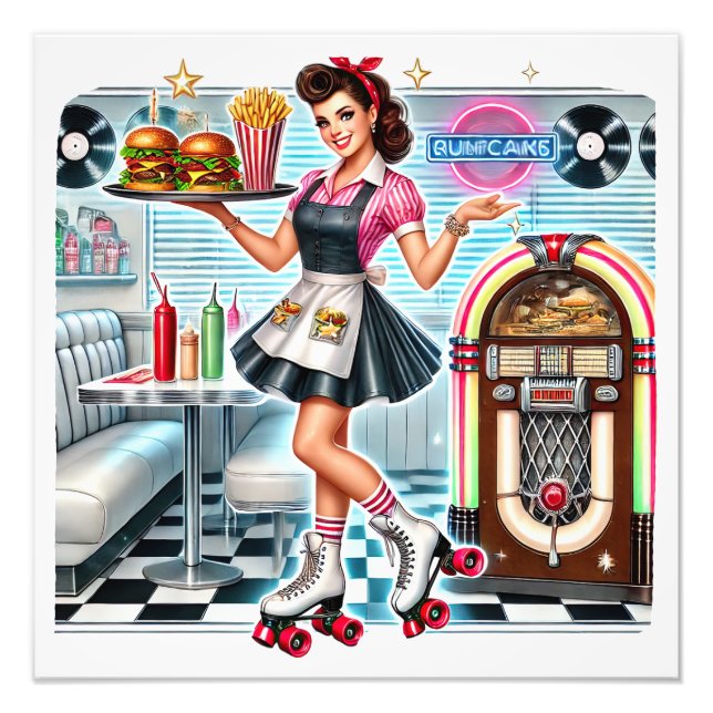 RETRO DINER FIFTIES PHOTO PRINT (Front)
