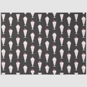 Retro Diner Milkshake Pattern Tissue Paper