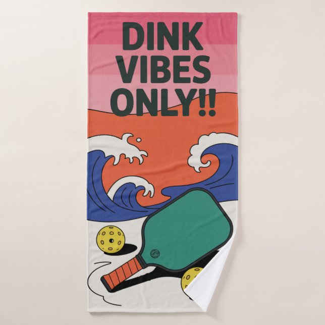 Retro Dink Vibes Only!! Paddle Sports Towel (Bath Towel)