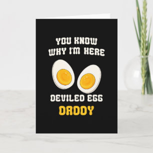Retro Dinner You Know Why I'm Here Deviled Egg Dad Card
