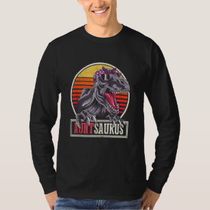 Retro Dinosaur Cool Aunt Auntsaurus T Rex T-Shirt