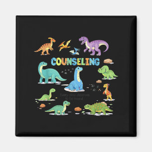 Retro dinosaur counseling school counsellor magnet