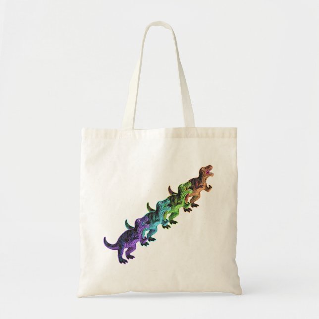 Retro Dinosaurs pop art tote bag (Front)