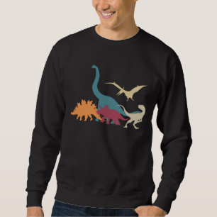 Retro Dinosaurs T-rex Boys Dino Fan Sweatshirt