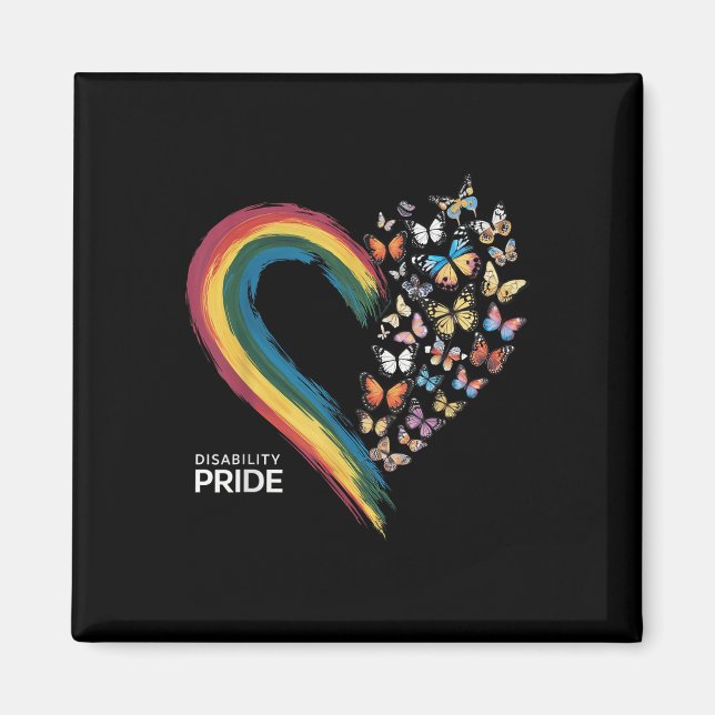 Retro Disability Pride Flag Disabled Pride Month A Magnet (Front)
