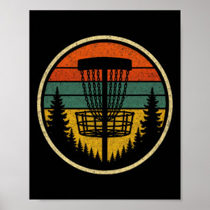 Retro Disc Golf Basket - Outdoors Sports Player Poster