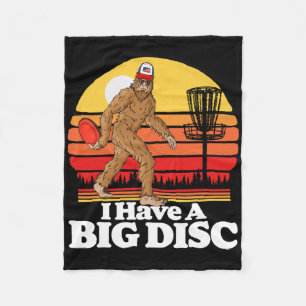 Retro Disc Golf Bigfoot I Have A Big Disc Funny Sa Fleece Blanket