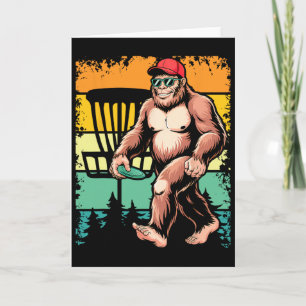 Retro Disc Golf Bigfoot Vintage Discus Sasquatch 8 Card