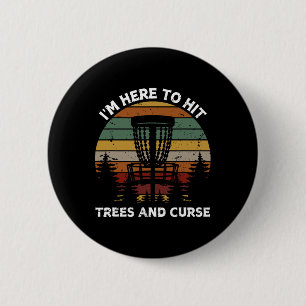 Retro Disc Golf Design For Men Women Kids Disc Gol 6 Cm Round Badge
