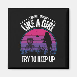 Retro Disc Golf Design For Women Girls Disc Golf P Magnet