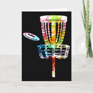 Retro Disc Golf Frisbee Sket Cart Disc Golf Player Card