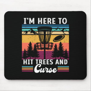 Retro Disc Golf Hit Trees And Curse Disc Golf Play Mouse Pad