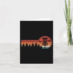 Retro Disc Golf Landscape Trees Men Women  Card