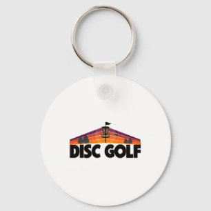 Retro Disc Golf Lover Design - Disc Golf Sport Key Ring