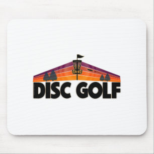 Retro Disc Golf Lover Design - Disc Golf Sport Mouse Pad