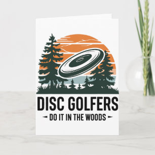 Retro Disc Golf Nature Scene For Players Card