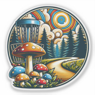 Retro Disc Golf Psychedelic Ai Art