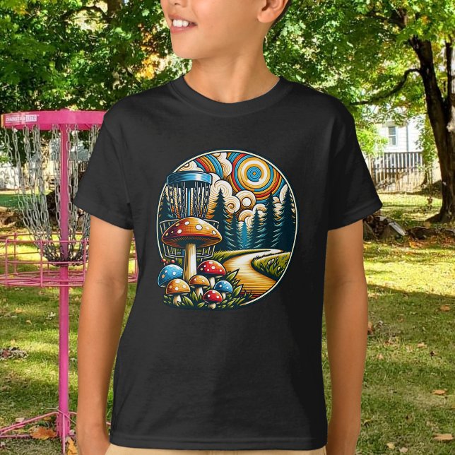 Retro Disc Golf Psychedelic Ai Art T-Shirt (Creator Uploaded)