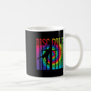 Retro Disc Golf Silhouette Vintage Tie Dye Frisbee Coffee Mug